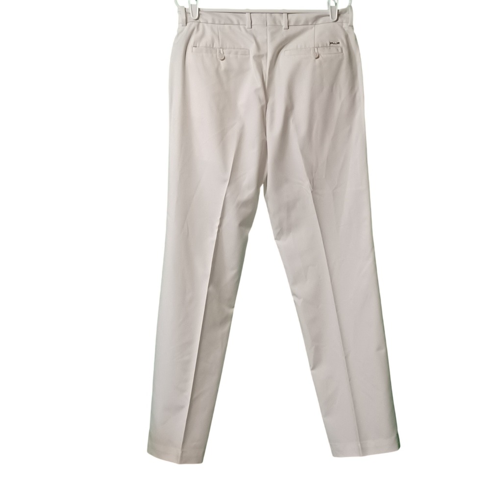 RLX Ralph Lauren Mens White Performance Golf Pants 32x32 Flat Front Straight Leg